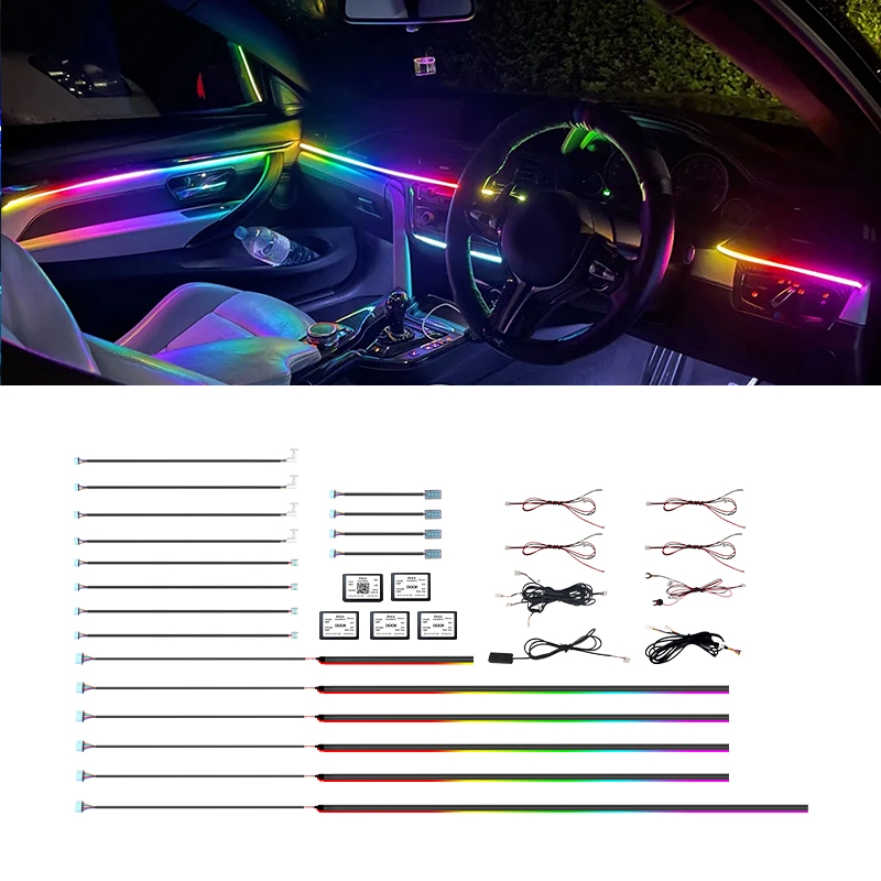 Led Ambient Interior Car Lights App Control - Luz Ambiente Interna para Carro, Luzes