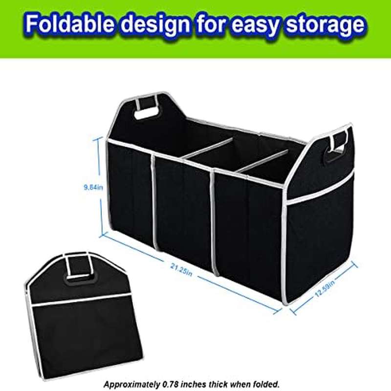Organizador de Porta-Malas de  - Car Trunk Organizer Foldable Storage Box avaliação e preço