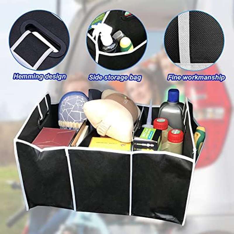 Organizador de Porta-Malas de  - Car Trunk Organizer Foldable Storage Box avaliação e preço