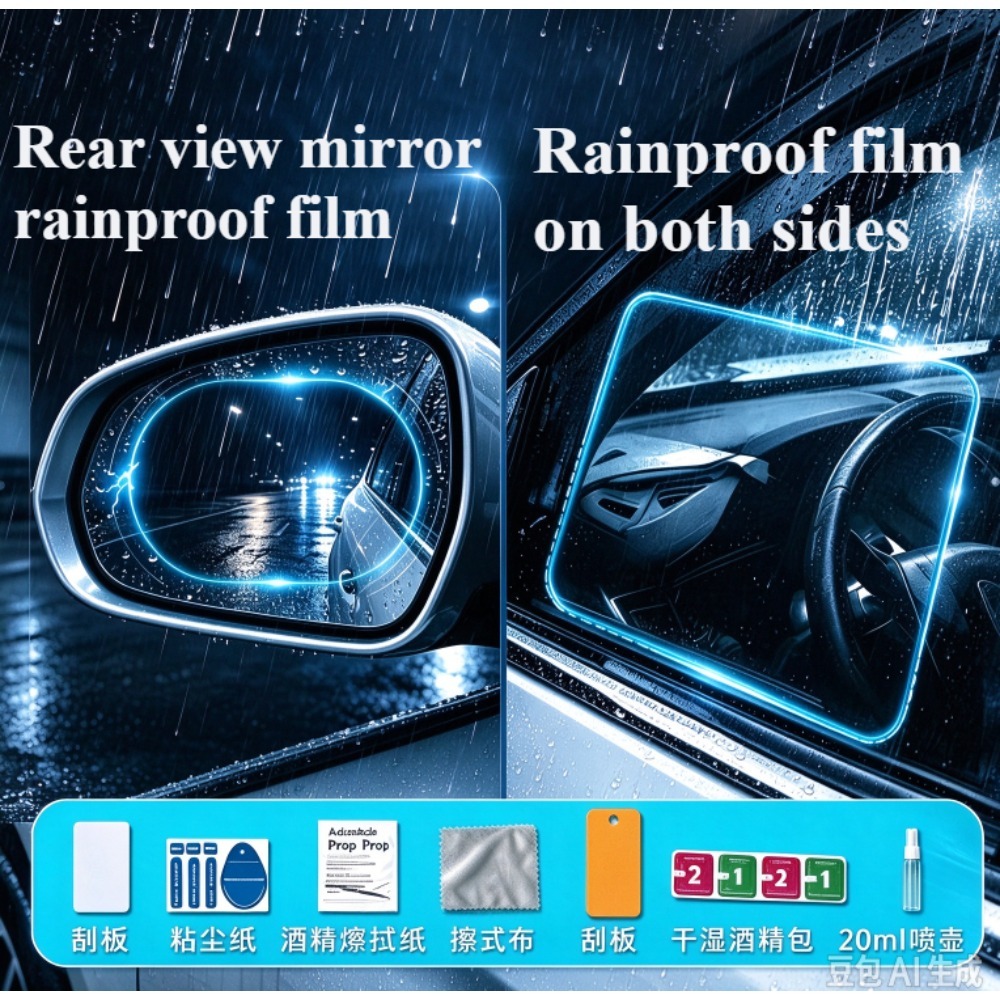 4 unidades de película antiemb - Anti Glare Car Rearview Mirror Film avaliação e preço